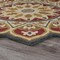 Homeroots 4 ft. Round Red Decorative Petaled Edge Area Rug 396160 - alternate 2